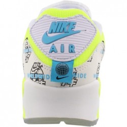 Chaussures unisexes Nike Air Max 90 Se, couleur : blanc/noir/volt