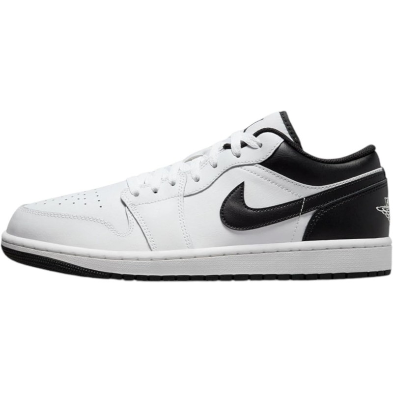 Chaussures NIKE Air Jordan 1 Low pour homme (553558-132, blanc/noir-blanc)