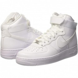 Chaussure de basket-ball Nike Air Force 1 High '07 pour homme Blanc/Blanc