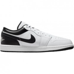 Chaussures NIKE Air Jordan 1 Low pour homme (553558-132, blanc/noir-blanc)