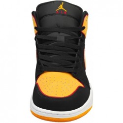 NIKE Jordan Air 1 Mid SE pour homme Noir/Orange vif (FJ4923 008)