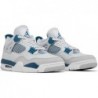 Nike Air Jordan 4 Retro Homme, Blanc cassé/Bleu militaire