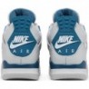 Nike Air Jordan 4 Retro Homme, Blanc cassé/Bleu militaire