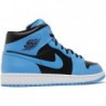 Chaussures Nike Air Jordan 1 Mid pour Homme Bleu Université/Noir Blanc DQ8426 401