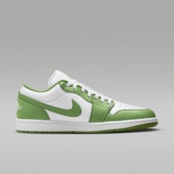 Chaussures NIKE Air Jordan 1 Low SE pour homme (HF4823-100, Blanc/Éclair/Chlorophylle), Blanc/Éclair-Chlorophylle