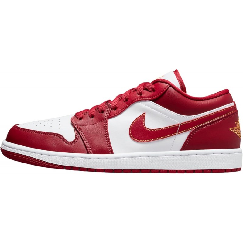 Chaussures Nike Air Jordan 1 pour homme, rouge cardinal/curry clair-blanc