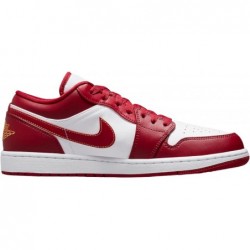 Chaussures Nike Air Jordan 1 pour homme, rouge cardinal/curry clair-blanc