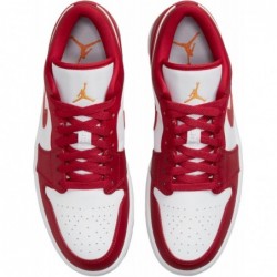 Chaussures Nike Air Jordan 1 pour homme, rouge cardinal/curry clair-blanc