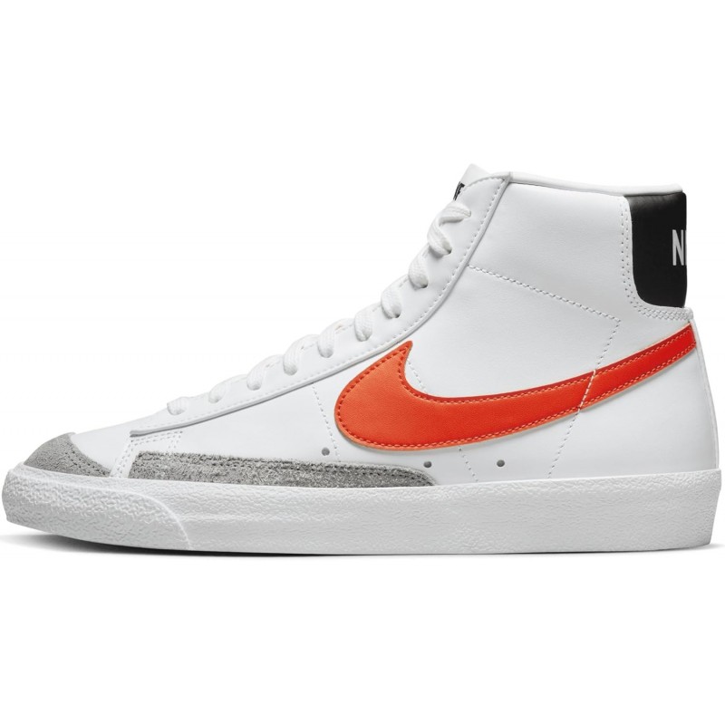 Nike Blazer Mid 77 Vintage Blanc/Orange Sécurité-Gris Loup Homme