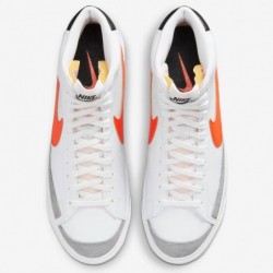 Nike Blazer Mid 77 Vintage Blanc/Orange Sécurité-Gris Loup Homme