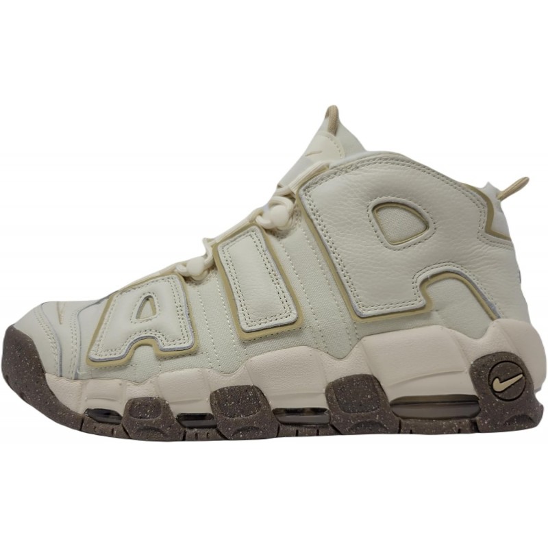 Chaussures de basket-ball Nike Air More Uptempo '96 pour homme, lait de coco/équipe dorée