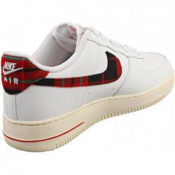 [DV0789-100] Nike Air Force 1 Low '07 LV8 'Tartan Plaid Blanc Rouge Université' pour Homme