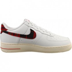 [DV0789-100] Nike Air Force 1 Low '07 LV8 'Tartan Plaid Blanc Rouge Université' pour Homme