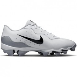 Chaussures de baseball Nike Alpha Huarache Keystone Low en caoutchouc Blanc | Gris Medium