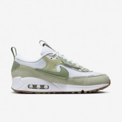 Chaussures Nike Air Max 90 Futura pour femme (HF5052-100, blanc/olive aura/gomme marron moyen/vert pétrole)