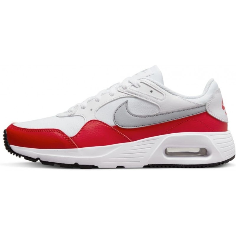 Baskets basses Nike pour homme, chaussures de gymnastique, blanc, gris loup, université, rouge, noir