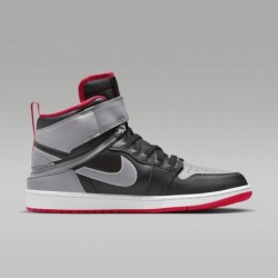 Chaussures Air Jordan 1 Hi FlyEase pour homme (CQ3835-010, noir/gris ciment/blanc/rouge feu)