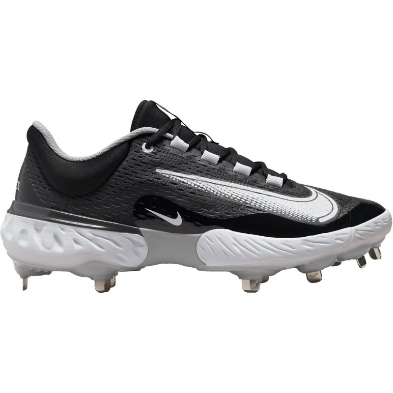 Chaussures de baseball Nike Alpha Huarache Elite 4 Low DJ6521-001 pour homme Noir/Teinte bleue/Anthracite/Blanc