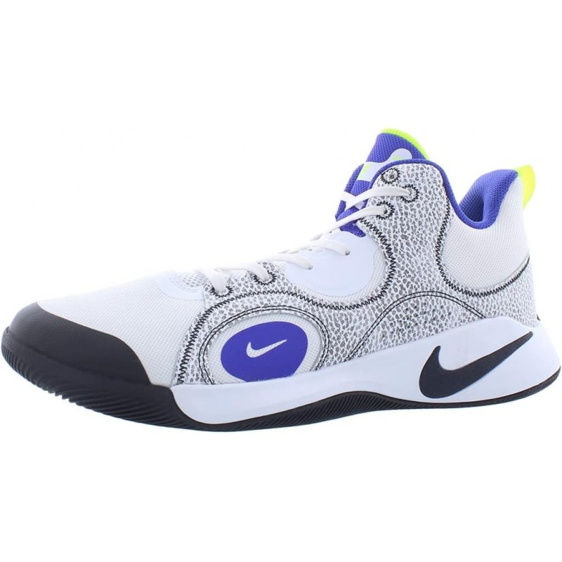 Chaussures Nike Fly by Mid 2 pour homme, couleur : blanc/argent/bleu