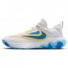 Chaussures de basket-ball Nike pour hommes, blanc, bleu clair, laser orange