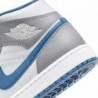 Chaussures Nike Air Jordan 1 Mid pour homme, gris ciment/blanc-bleu véritable