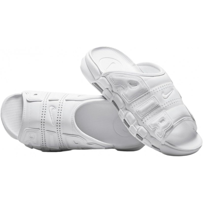 Claquettes Nike Air More Uptempo pour homme (FD9884-101, blanc/blanc équipe/blanc)