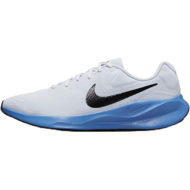 Chaussures de course sur route Nike Revolution 7 pour homme (HF4909-043, PLATINE PURE/NOIR-BLEU ÉTOILE-VOLT)