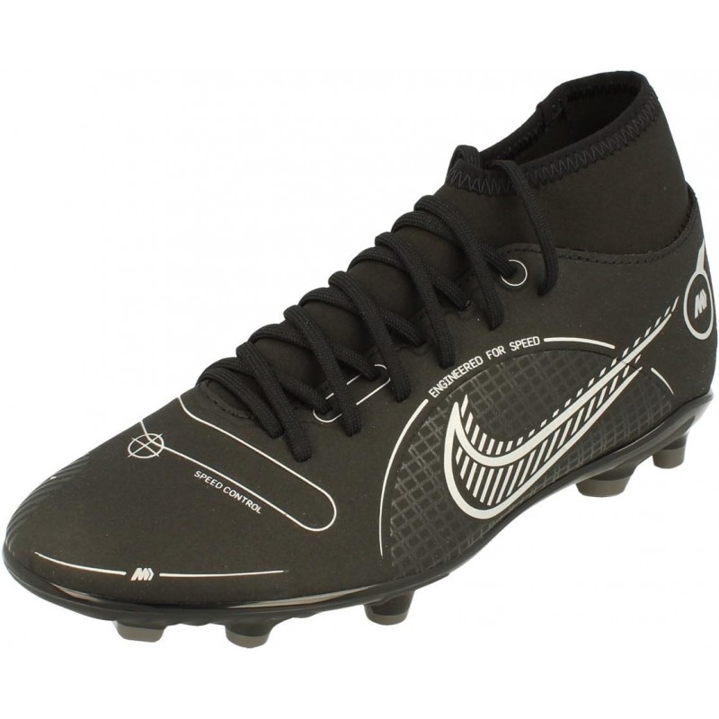 Nike Mercurial Superfly 8 Club MG DJ2904-007 Noir/Cendre moyen/Argent métallique