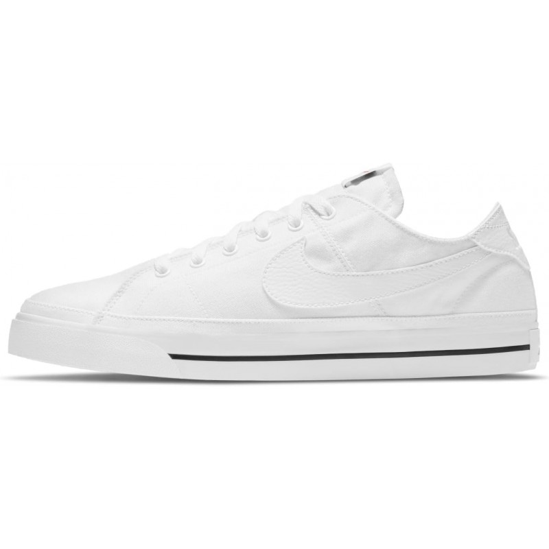 Nike Court Legacy CNVS Homme Modèle : Cw6539-100 Blanc/Blanc/Noir