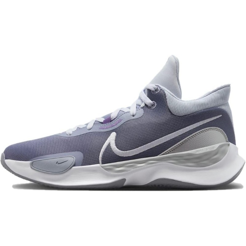 Chaussures de basket-ball Nike Renew Elevate 3 pour homme (carbone clair/blanc/gris football/argent/violet vif)