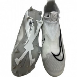 Chaussures de football à crampons Nike Alpha Menace Elite 3 pour homme, blanc/noir/platine pur, CT6648-109