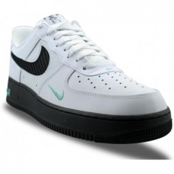 Chaussures unisexes Nike Air Force 1 '07 Lv8 J22, couleur : blanc/blanc/noir/bleu sarcelle délavé