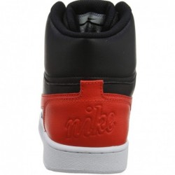 Nike Ebernon Mid pour homme Noir/Rouge Habanero/Blanc