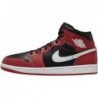 Chaussures Air Jordan 1 Mid pour homme (DQ8426-061, noir/rouge gym/blanc)