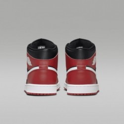 Chaussures Air Jordan 1 Mid pour homme (DQ8426-061, noir/rouge gym/blanc)