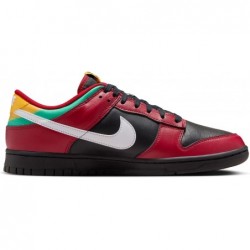 Chaussures Nike Dunk Low Retro LTD pour homme (FZ3057-001, noir/rouge gym/or université/blanc)