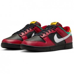 Chaussures Nike Dunk Low Retro LTD pour homme (FZ3057-001, noir/rouge gym/or université/blanc)