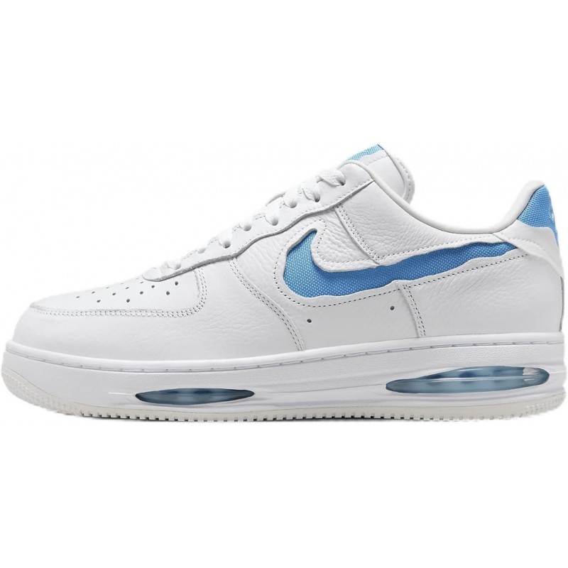 Chaussures Nike Air Force 1 Low EVO pour homme (HF3630-101, blanc/blanc sommet/bleu université)