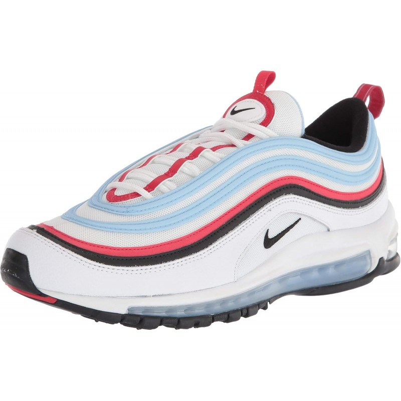 Chaussures Nike Air Max 97 pour homme (CW6986-100, blanc/noir-rouge université-bleu psychique)