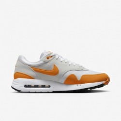 Chaussures de golf Nike Air Max 1 '86 OG G pour homme (DV1403-118, blanc/poussière de photons/noir/céramique brillante)