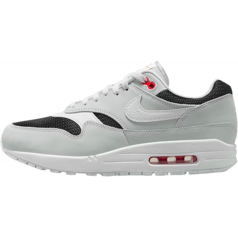 Chaussures Nike Air Max 1 Premium Urawa pour Homme (FD9081-001, Platine pur/Noir/Rouge sport/Blanc)