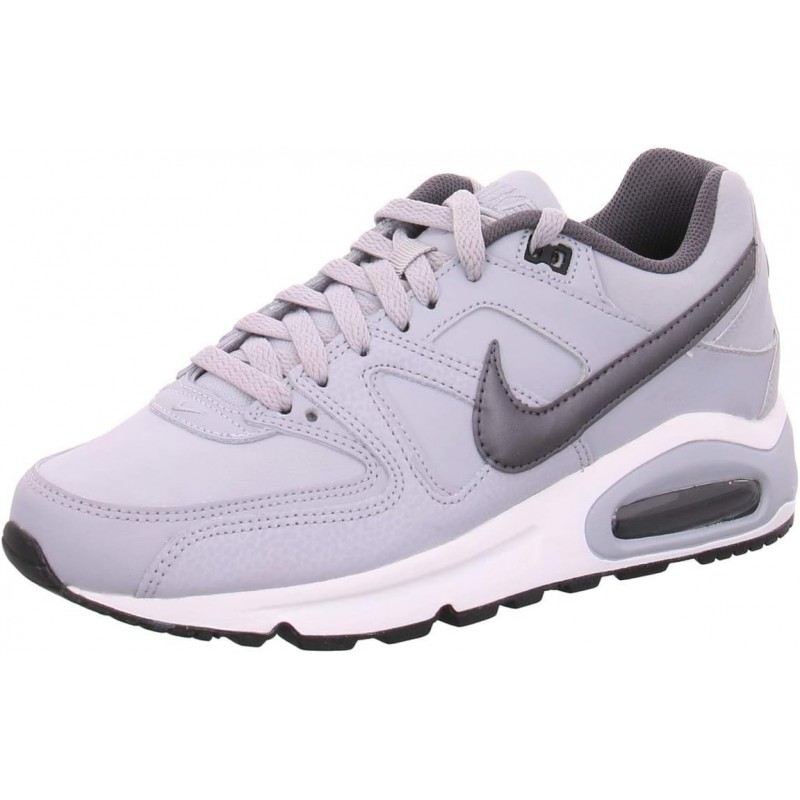 Chaussure multisports Nike Air Max Command Leather pour homme, gris (gris loup/gris foncé métallisé-noir-blanc 012)