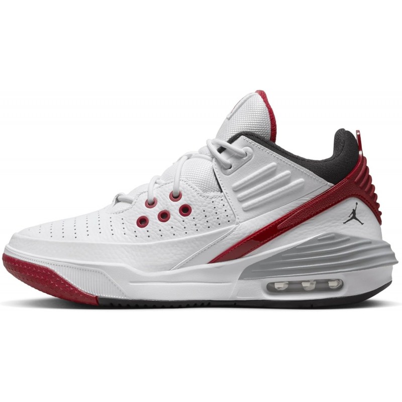 Chaussures NIKE Jordan Max Aura 5 pour homme (DZ4353-101, blanc/rouge varsity/gris loup/noir)