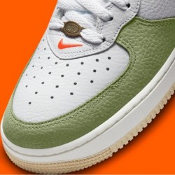 Nike Air Force 1 Mid Qs pour homme, blanc/vert pétrole/voile/total ora