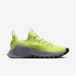 Chaussures d'entraînement Nike Free Metcon 6 pour homme (FJ7127-700, citron clair/gris ciment)