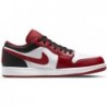 Chaussures de basket-ball Nike Dunk Low Retro pour femmes, blanc, rouge et noir