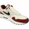 Chaussures NIKE Air Max 1 pour homme, blanc, noir, rouge foncé, équipe 106