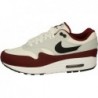 Chaussures NIKE Air Max 1 pour homme, blanc, noir, rouge foncé, équipe 106