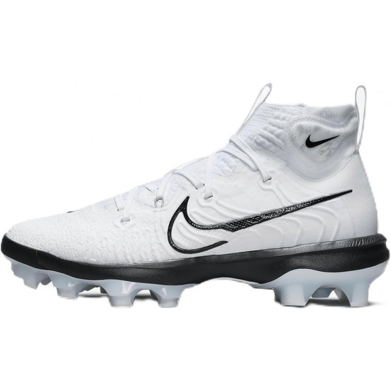 Chaussures de baseball Nike Alpha Huarache NXT MCS pour homme (DJ6519-101, blanc/platine pur/teinte bleue/noir)