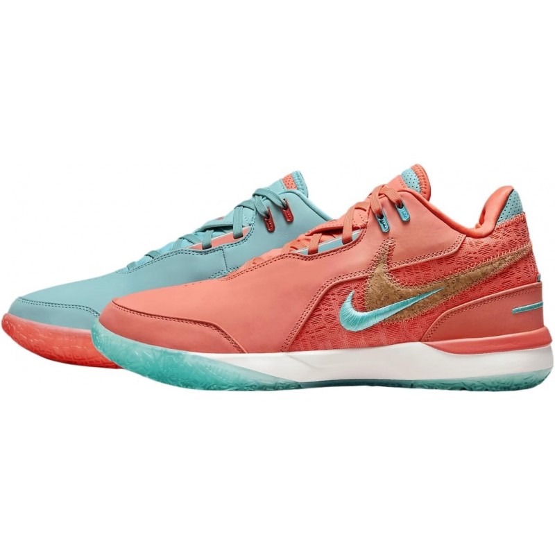 Chaussures de basket-ball Lebron NXXT Gen AMPD (FJ1566-401, bleu minéral/voile/mangue sauvage clair)